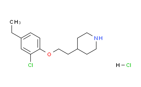 CAS No. 1220029-35-5, 4-(2-(2-Chloro-4-ethylphenoxy)ethyl)piperidine hydrochloride