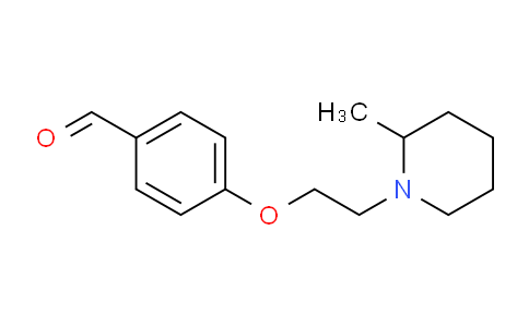 CAS No. 883543-05-3, 4-(2-(2-Methylpiperidin-1-yl)ethoxy)benzaldehyde