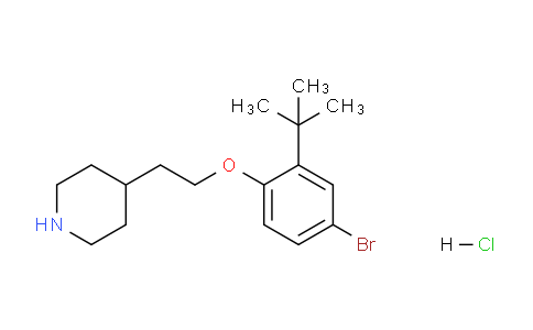 CAS No. 1220029-05-9, 4-(2-(4-Bromo-2-(tert-butyl)phenoxy)ethyl)piperidine hydrochloride