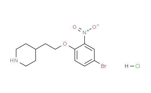 CAS No. 1219967-96-0, 4-(2-(4-Bromo-2-nitrophenoxy)ethyl)piperidine hydrochloride