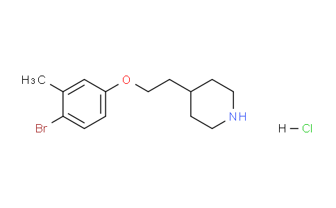 CAS No. 1219956-90-7, 4-(2-(4-Bromo-3-methylphenoxy)ethyl)piperidine hydrochloride