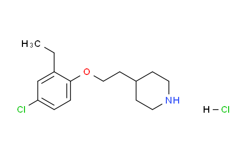 CAS No. 1219964-20-1, 4-(2-(4-Chloro-2-ethylphenoxy)ethyl)piperidine hydrochloride