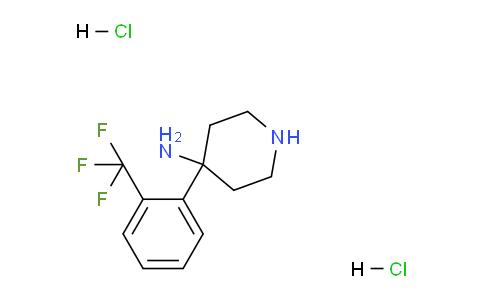 CAS No. 1707361-50-9, 4-(2-(Trifluoromethyl)phenyl)piperidin-4-amine dihydrochloride