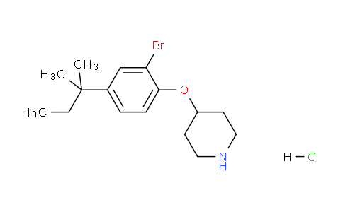 CAS No. 1220020-49-4, 4-(2-Bromo-4-(tert-pentyl)phenoxy)piperidine hydrochloride