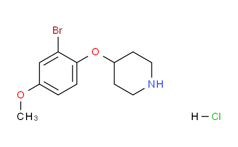 CAS No. 1220017-19-5, 4-(2-Bromo-4-methoxyphenoxy)piperidine hydrochloride