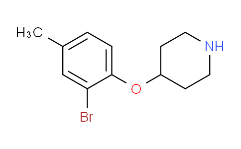 CAS No. 946759-64-4, 4-(2-Bromo-4-methylphenoxy)piperidine