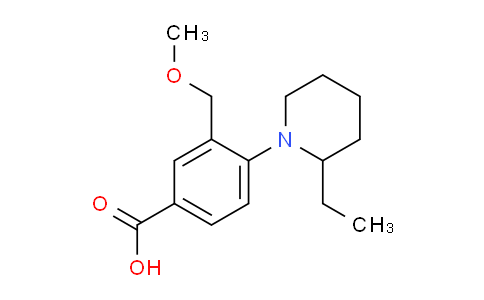 CAS No. 1229645-67-3, 4-(2-Ethylpiperidin-1-yl)-3-(methoxymethyl)benzoic acid