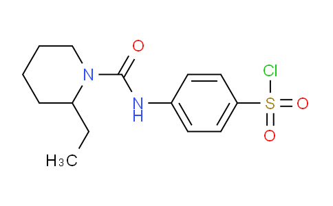 CAS No. 728864-63-9, 4-(2-Ethylpiperidine-1-carboxamido)benzene-1-sulfonyl chloride
