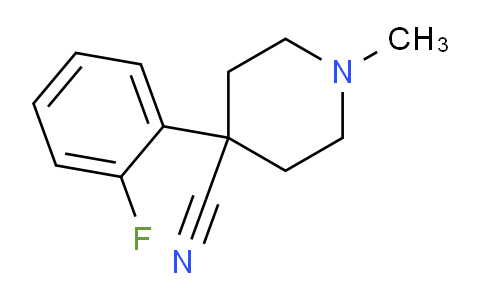 CAS No. 69584-88-9, 4-(2-Fluorophenyl)-1-methylpiperidine-4-carbonitrile