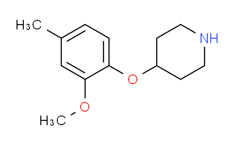 CAS No. 883543-21-3, 4-(2-Methoxy-4-methylphenoxy)piperidine