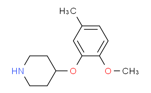 CAS No. 902837-13-2, 4-(2-Methoxy-5-methylphenoxy)piperidine
