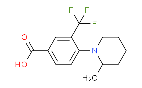 CAS No. 1140461-91-1, 4-(2-Methylpiperidin-1-yl)-3-(trifluoromethyl)benzoic acid