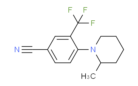 CAS No. 1140507-92-1, 4-(2-Methylpiperidin-1-yl)-3-(trifluoromethyl)benzonitrile