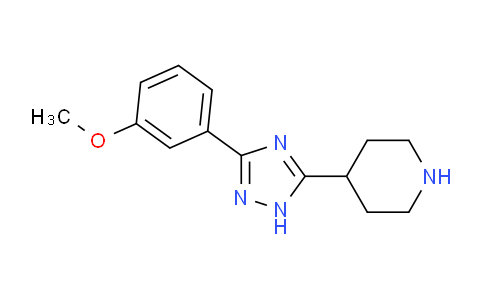 CAS No. 1245903-30-3, 4-(3-(3-Methoxyphenyl)-1H-1,2,4-triazol-5-yl)piperidine