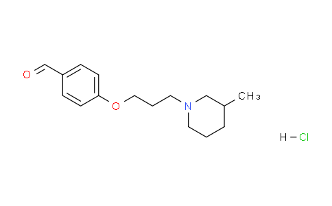 CAS No. 915923-89-6, 4-(3-(3-Methylpiperidin-1-yl)propoxy)benzaldehyde hydrochloride