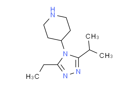 CAS No. 1030849-65-0, 4-(3-Ethyl-5-isopropyl-4H-1,2,4-triazol-4-yl)piperidine