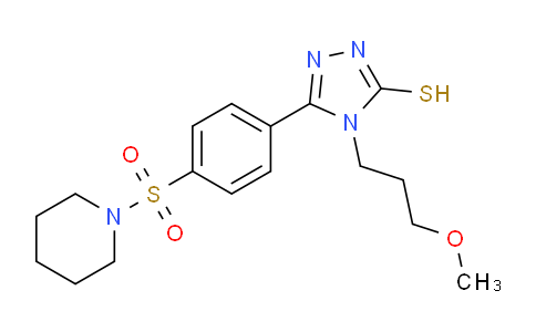 CAS No. 917750-02-8, 4-(3-Methoxypropyl)-5-(4-(piperidin-1-ylsulfonyl)phenyl)-4H-1,2,4-triazole-3-thiol