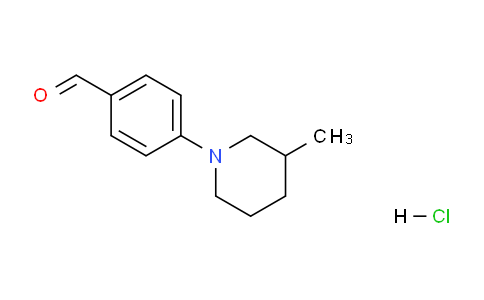 CAS No. 1185153-16-5, 4-(3-Methylpiperidin-1-yl)benzaldehyde hydrochloride