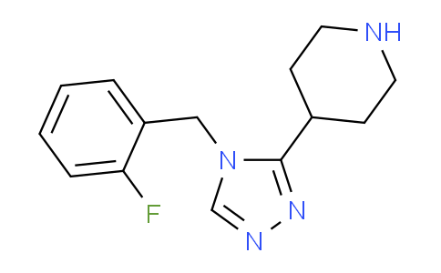CAS No. 1368818-97-6, 4-(4-(2-Fluorobenzyl)-4H-1,2,4-triazol-3-yl)piperidine