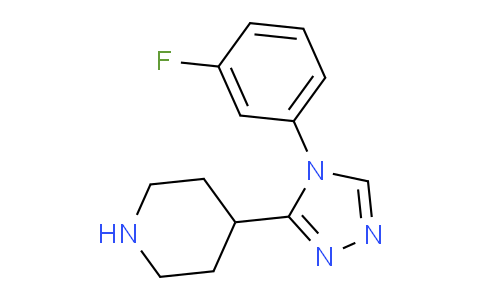 CAS No. 1369042-61-4, 4-(4-(3-Fluorophenyl)-4H-1,2,4-triazol-3-yl)piperidine