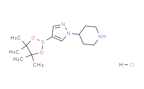 CAS No. 1175273-62-7, 4-(4-(4,4,5,5-Tetramethyl-1,3,2-dioxaborolan-2-yl)-1H-pyrazol-1-yl)piperidine hydrochloride