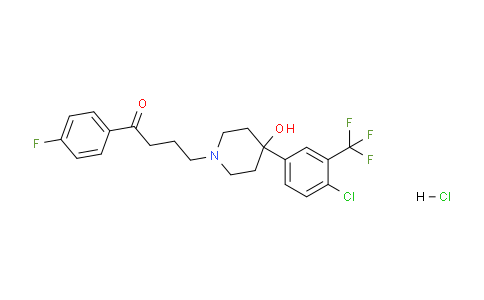 CAS No. 17230-87-4, 4-(4-(4-Chloro-3-(trifluoromethyl)phenyl)-4-hydroxypiperidin-1-yl)-1-(4-fluorophenyl)butan-1-one hydrochloride