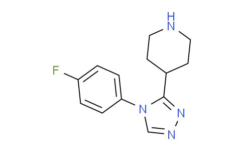 CAS No. 1368783-42-9, 4-(4-(4-Fluorophenyl)-4H-1,2,4-triazol-3-yl)piperidine