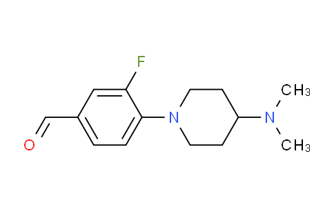CAS No. 1157005-05-4, 4-(4-(Dimethylamino)piperidin-1-yl)-3-fluorobenzaldehyde