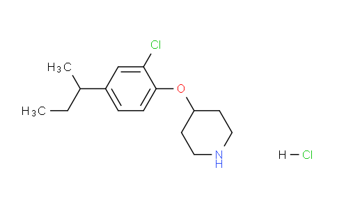 CAS No. 1220030-91-0, 4-(4-(sec-Butyl)-2-chlorophenoxy)piperidine hydrochloride