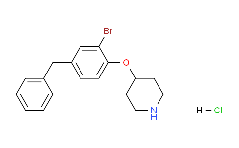 CAS No. 1220032-65-4, 4-(4-Benzyl-2-bromophenoxy)piperidine hydrochloride