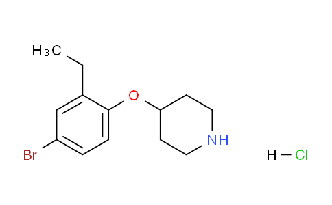 CAS No. 1220032-62-1, 4-(4-Bromo-2-ethylphenoxy)piperidine hydrochloride