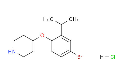 CAS No. 1220032-72-3, 4-(4-Bromo-2-isopropylphenoxy)piperidine hydrochloride