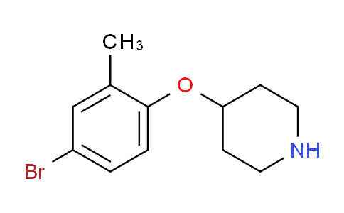 CAS No. 946715-05-5, 4-(4-Bromo-2-methylphenoxy)piperidine