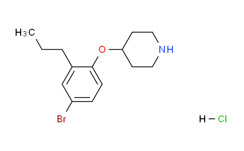 CAS No. 1220020-86-9, 4-(4-Bromo-2-propylphenoxy)piperidine hydrochloride