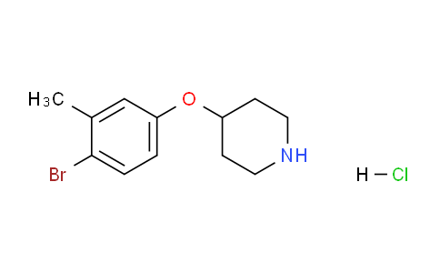 CAS No. 1220021-61-3, 4-(4-Bromo-3-methylphenoxy)piperidine hydrochloride