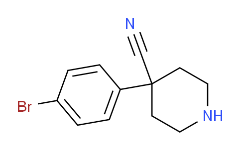 CAS No. 1255666-69-3, 4-(4-Bromophenyl)piperidine-4-carbonitrile