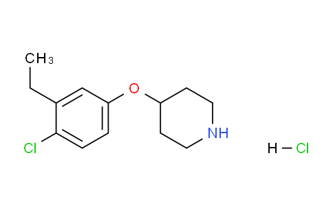 CAS No. 1220036-59-8, 4-(4-Chloro-3-ethylphenoxy)piperidine hydrochloride