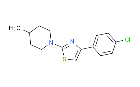 CAS No. 345987-48-6, 4-(4-Chlorophenyl)-2-(4-methylpiperidin-1-yl)thiazole