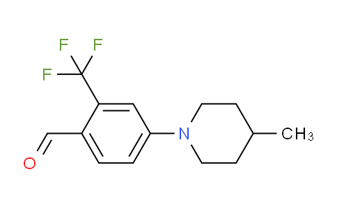CAS No. 1427011-04-8, 4-(4-Methylpiperidin-1-yl)-2-(trifluoromethyl)benzaldehyde