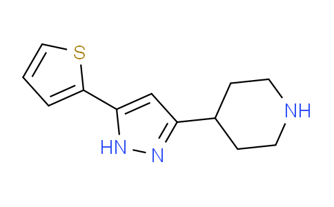 CAS No. 321848-28-6, 4-(5-(Thiophen-2-yl)-1H-pyrazol-3-yl)piperidine
