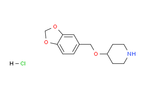 CAS No. 245057-71-0, 4-(Benzo[d][1,3]dioxol-5-ylmethoxy)piperidine hydrochloride