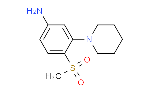 CAS No. 942474-23-9, 4-(Methylsulfonyl)-3-(piperidin-1-yl)aniline