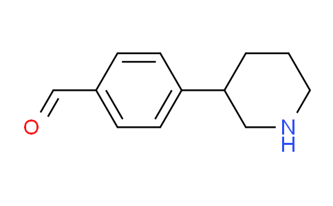 CAS No. 1710293-95-0, 4-(Piperidin-3-yl)benzaldehyde