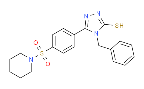 CAS No. 917749-97-4, 4-Benzyl-5-(4-(piperidin-1-ylsulfonyl)phenyl)-4H-1,2,4-triazole-3-thiol