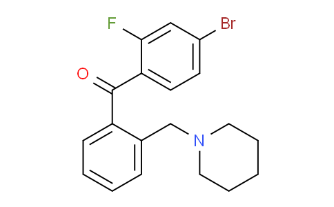CAS No. 898773-57-4, 4-Bromo-2-fluoro-2'-piperidinomethyl benzophenone