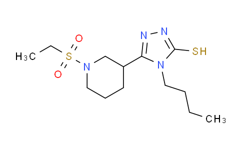 CAS No. 932830-45-0, 4-Butyl-5-(1-(ethylsulfonyl)piperidin-3-yl)-4H-1,2,4-triazole-3-thiol