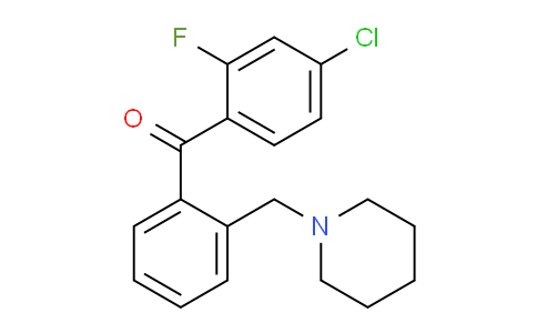 CAS No. 898773-63-2, 4-Chloro-2-fluoro-2'-piperidinomethyl benzophenone