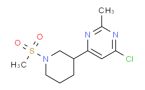 CAS No. 1316218-10-6, 4-Chloro-2-methyl-6-(1-(methylsulfonyl)piperidin-3-yl)pyrimidine