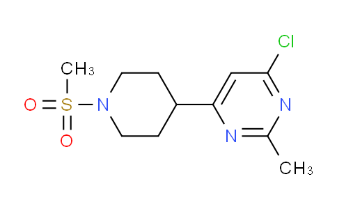 CAS No. 1316221-94-9, 4-Chloro-2-methyl-6-(1-(methylsulfonyl)piperidin-4-yl)pyrimidine