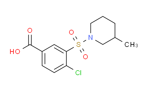 CAS No. 721418-04-8, 4-Chloro-3-((3-methylpiperidin-1-yl)sulfonyl)benzoic acid